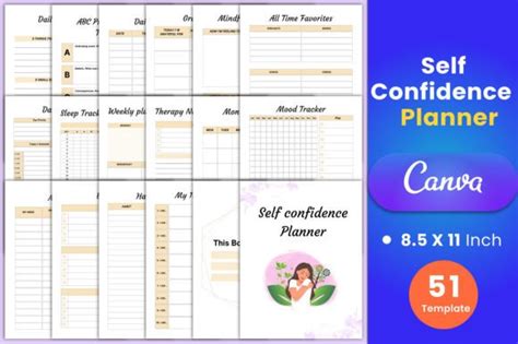 Self Confidence Planner Canva Interior Graphic By Munjixpro · Creative