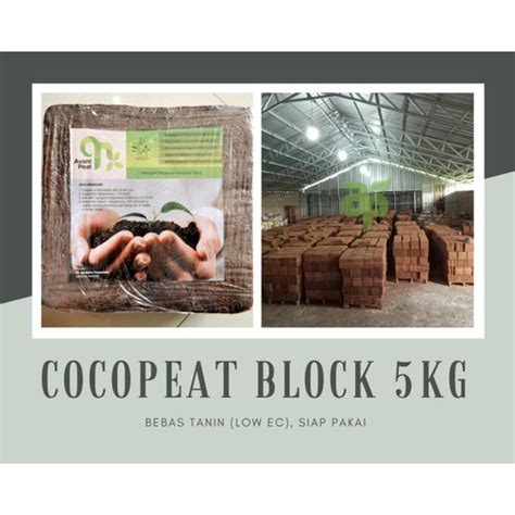 Jual Cocopeat Block 5 KG Coco Peat Cocopit Cocovit Media Tanam Bentuk