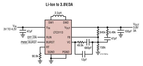 Typical Application For Ltc A Low Noise Buck Boost Dc Dc