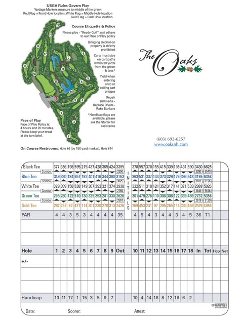 18 Hole Scorecards Golf Associates