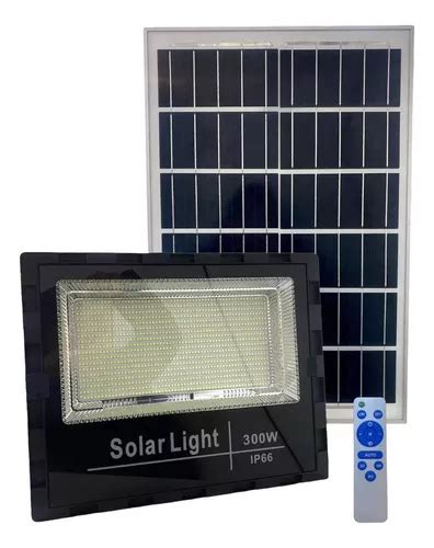 Reflector Led Solar 300w Uso Exterior Con Control Remoto