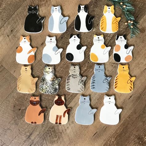 Cat Ornament New Kitten Ornament Handmade Cat Ornaments Etsy