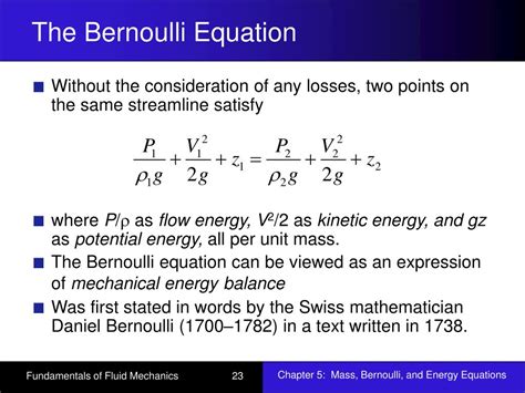 Ppt Chapter 5 Mass Bernoulli And Energy Equations Powerpoint