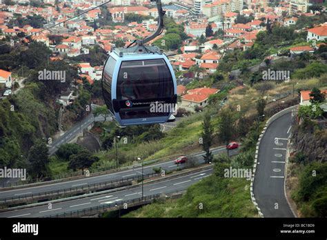 Cable car view of Funchal, Madeira Stock Photo - Alamy