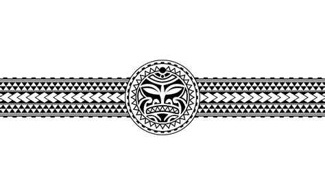 tatouage polynésien maori frontière vecteur de motif de manche tribal