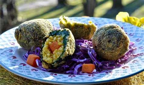 Arancini Di Zafferano In Foglia Di Verza Ricetta Vegan Veganly It