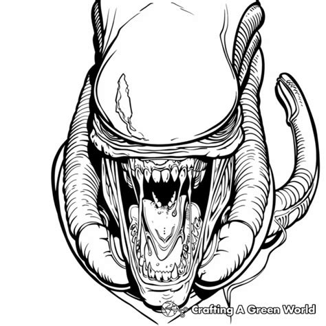 Alien Xenomorph Coloring Pages Free Printable