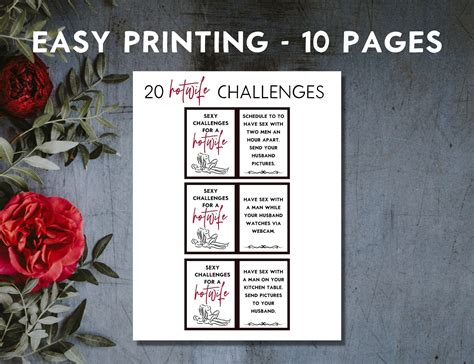 Challenges For Hotwife Cuckold Cards Sex Game For Hotwives Etsy