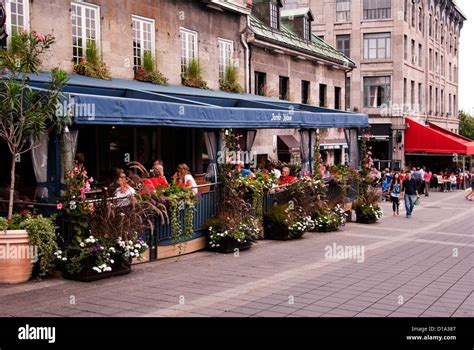 Diners At Outdoor Terrace Tables Restaurant Jardin Nelson On Place