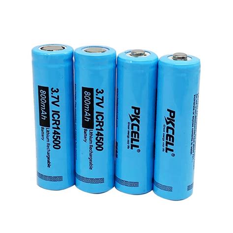 800mah 14500 Lithium Ion Battery Cells Pkcell