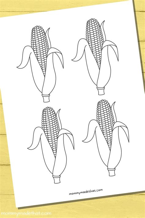 Free Printable Corn Templates And Outlines For Fall Crafts