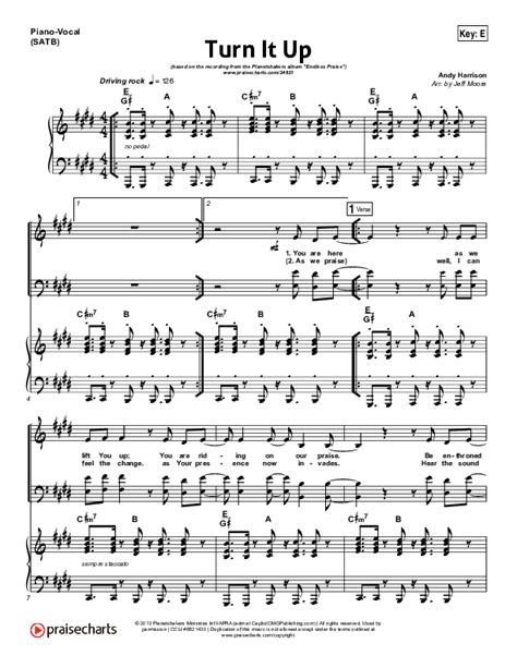 Turn It Up Sheet Music PDF (Planetshakers) - PraiseCharts