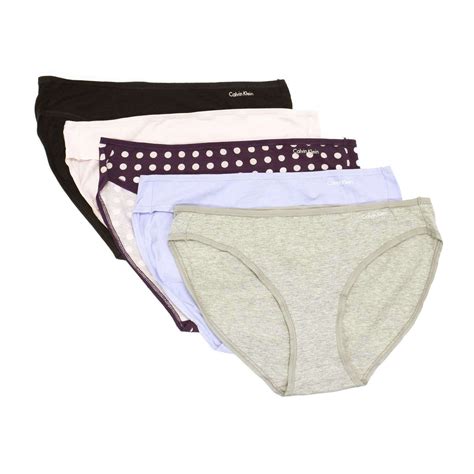 Calvin Klein Women S Pack Cotton Form Bikini Grey Heather Prepster Blue S US Walmart