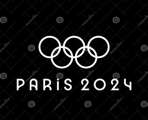 Paris 2024 Jeux Olympiques Symbole Officiel Blanc Logo Abstrait