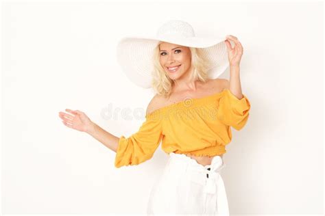 Blonde Is Posing Shirtless Stock Image Image Of Clothes Passion