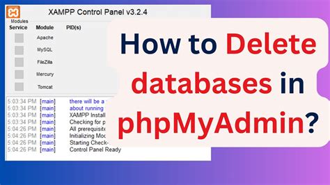 How To Delete Databases In Phpmyadmin Delete Databse In Mysql