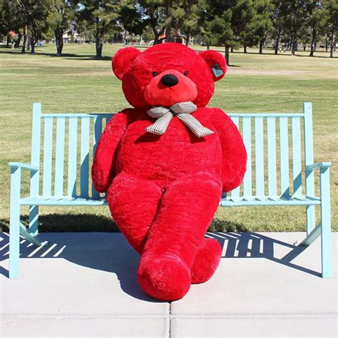 Joyfay® 78" Crimson Red Brown Giant Teddy Bear