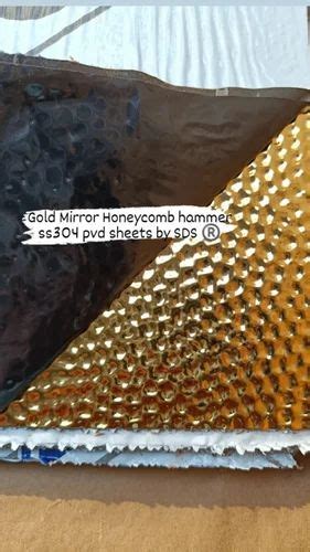 Stainless Steel Gold Mirror Honeycomb Hammer Sheets By Sds