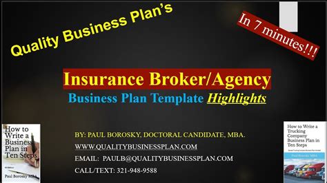 Highlights Insurance Broker Business Plan Template In About Minutes