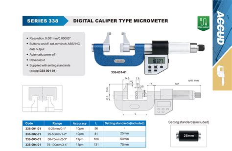 DIGITAL CALIPER TYPE MICROMETER - ACCUD