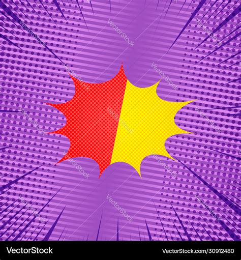 Comic Explosive Light Template Royalty Free Vector Image