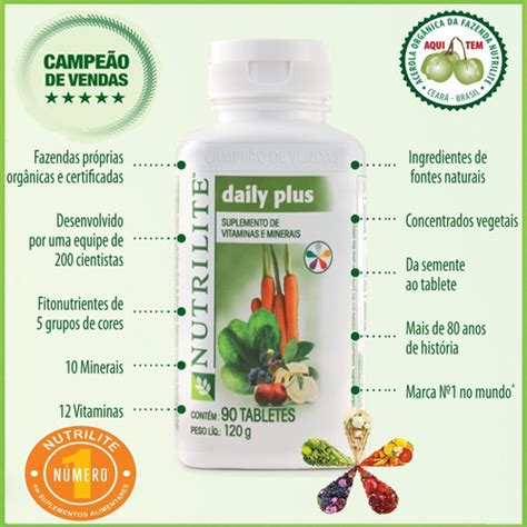 Amway Nutrilite Daily Plus Vitamina 90 Tablets Natural R 147 00 Em Mercado Livre