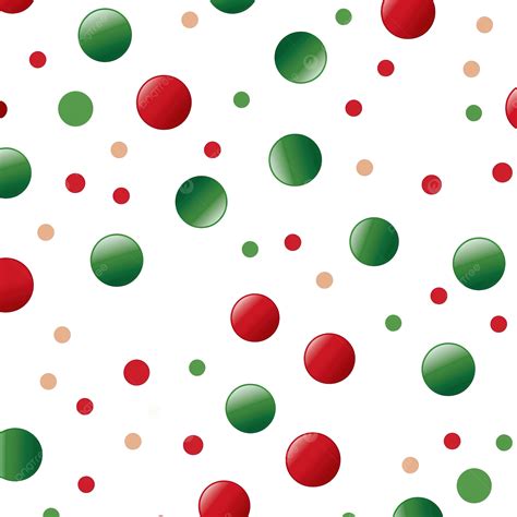 Seamless Christmas Polka Dots With Red And Green Color Christmas