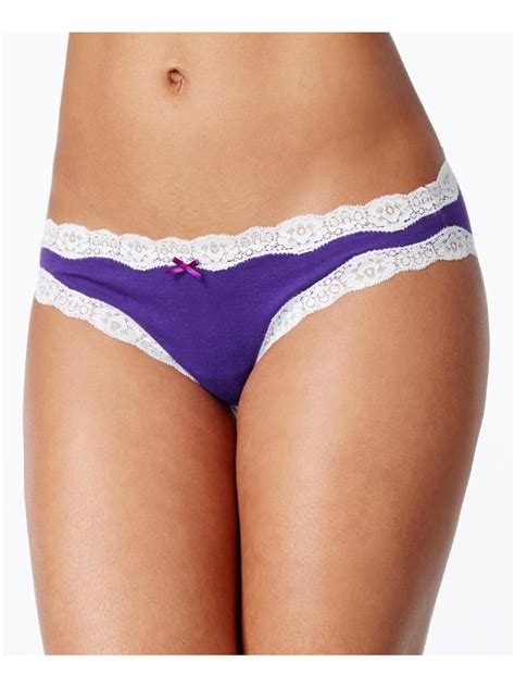 Jennifer By Jennifer Moore Womens Lace Trim Cotton Bikini Panty Purple XXL Walmart
