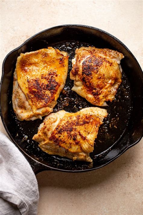 Pan Roasted Chicken Thighs Bone In Miss Allies Kitchen