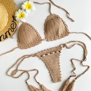 Crochet Bikini Pattern Pdf Files On English For Size Xs Xxl Etsy