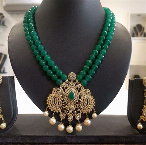 Emerald Beads Necklace Designs Fashionworldhub Beaded Necklace