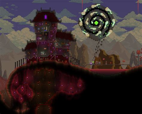 Crimson House Terraria Terraria House Design Background Drawing