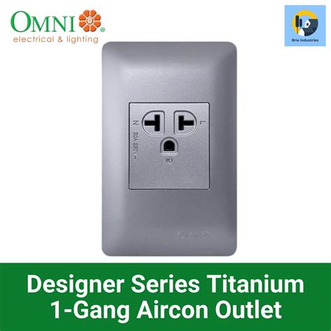 Omni Titanium Designer Series Gang Aircon Outlet Set Dp Wa T