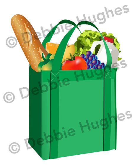 Grocery Bag Clipart Svg Ai Png Pdf Eps  Download Digital