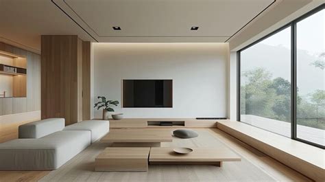 Premium Photo | Beautiful interior design in minimalist japanese style