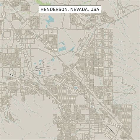 Henderson Nevada US City Street Map Our beautiful Wall Art and Photo ...