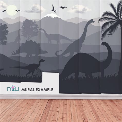 Dinosaur wallpaper mural Gray – It's my wall