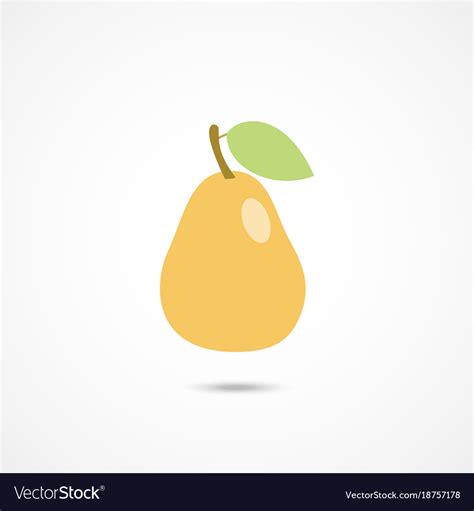 Pear Icon On White Royalty Free Vector Image Vectorstock