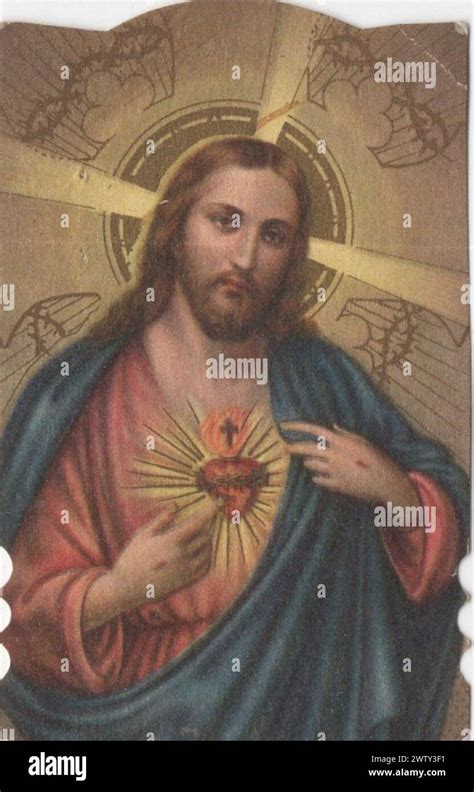 Vintage Holy Card Sacred Heart Of Jesus Sacred Heart Of Jesus And