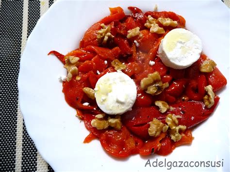 Recetas Light Adelgazaconsusi Ensalada De Pimientos Asados Con Rulo