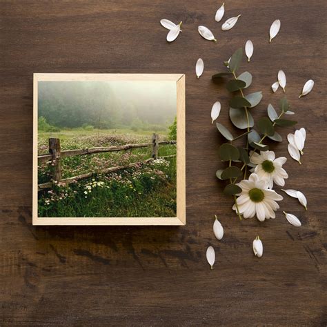 Wildflower Photo, Field of Wildflowers Photo, Wildflowers and A Fence Photography Print, Daisies ...