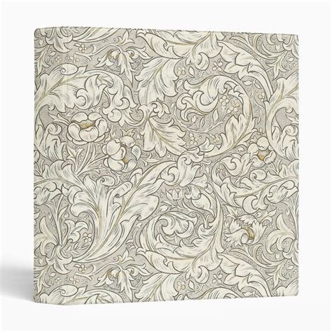 BACHELORS BUTTON IN IVORY WILLIAM MORRIS 3 RING BINDER Cream