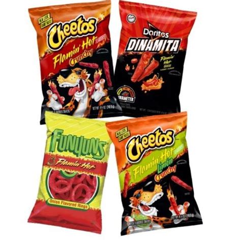 Flamin Hot Cheetos Snacks Doritos Tortilla Chips Funyuns Onion Rings Bundle Pack