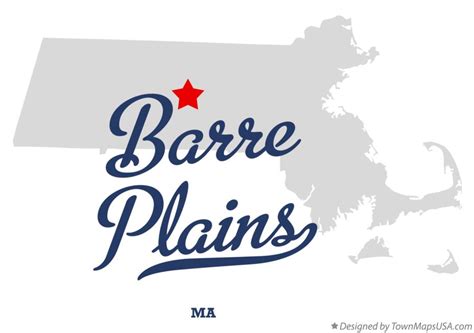 Map of Barre Plains, MA, Massachusetts