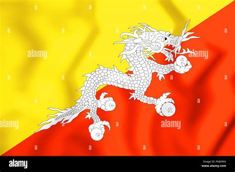 3d Flag Of Bhutan 3d Illustration Stock Photo Alamy