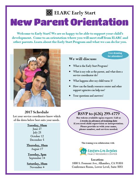 New Parent Orientation Schedule at ELARC - CBC Education