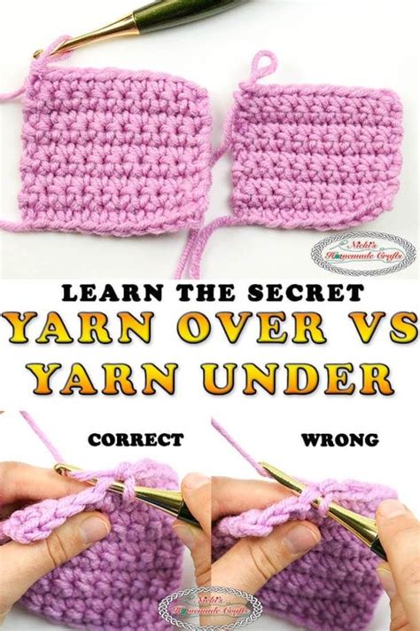 How To Crochet Yarn Over Vs Yarn Under Correct Way Made Easy