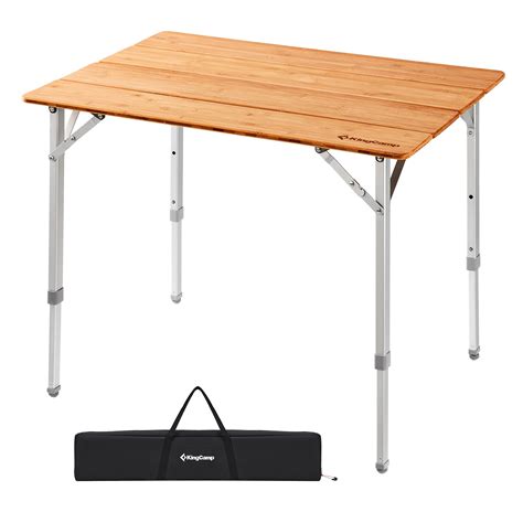 Kingcamp Bamboo Camping Table Environmental Folding Table With