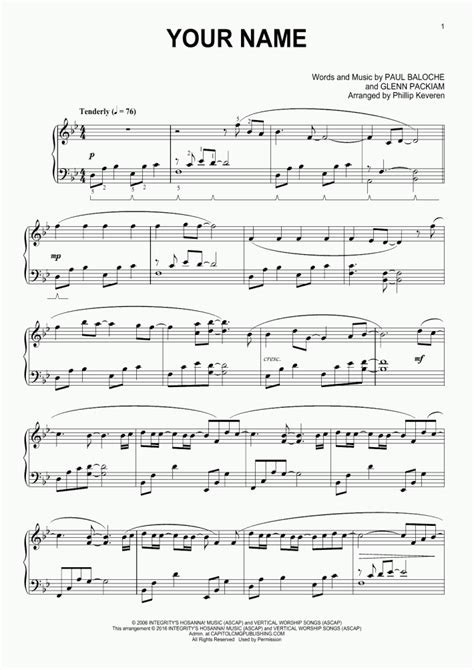 Your Name Piano Sheet Music | OnlinePianist