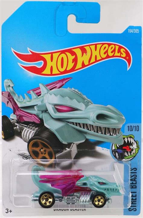 Hot Wheels 2017 Street Beasts Dragon Blaster Dragon Car 164 365 Pale Green Amazon In Toys